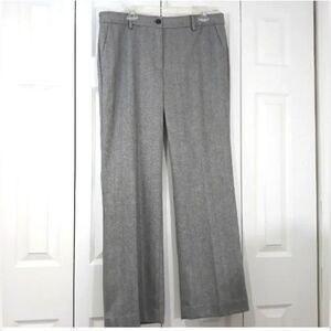 Talbots Windsor Wool-blend Herringbone Gray Lined Dress Pants Sz 12 EUC